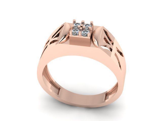 men wedding ring 3D print model_5