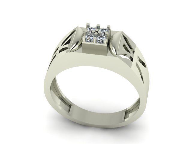 men wedding ring 3D print model_4