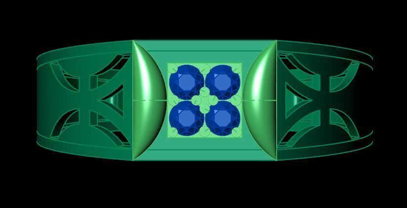 men wedding ring 3D print model_10