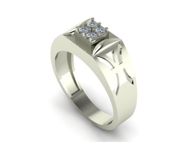 men wedding ring 3D print model_1