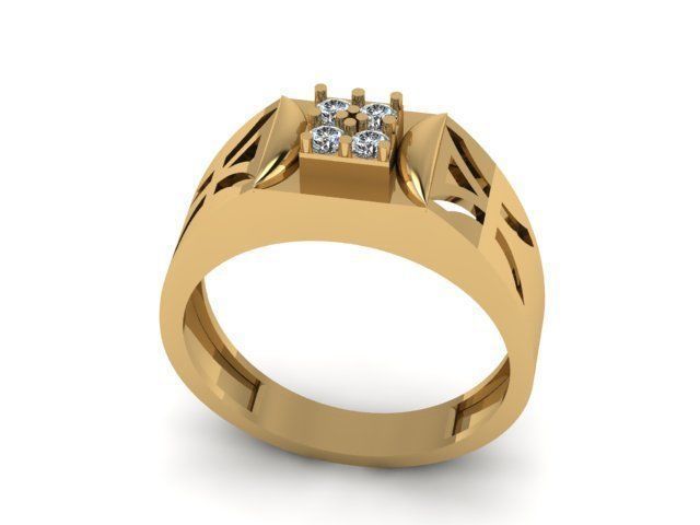 men wedding ring 3D print model_3