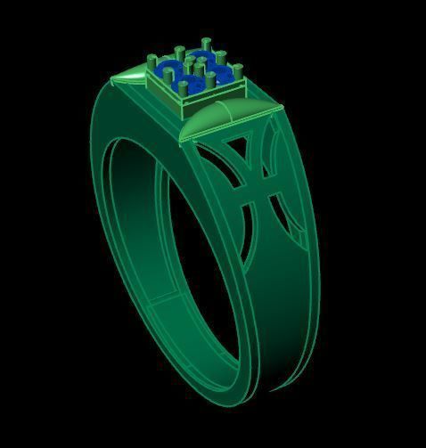 men wedding ring 3D print model_9