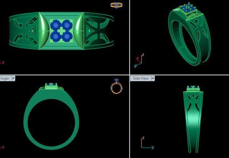 men wedding ring 3D print model_13