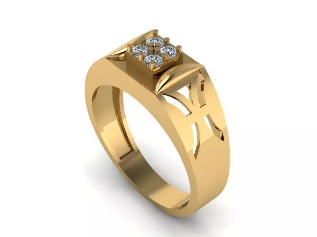 men wedding ring 3D print model_0