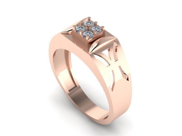 men wedding ring 3D print model_2