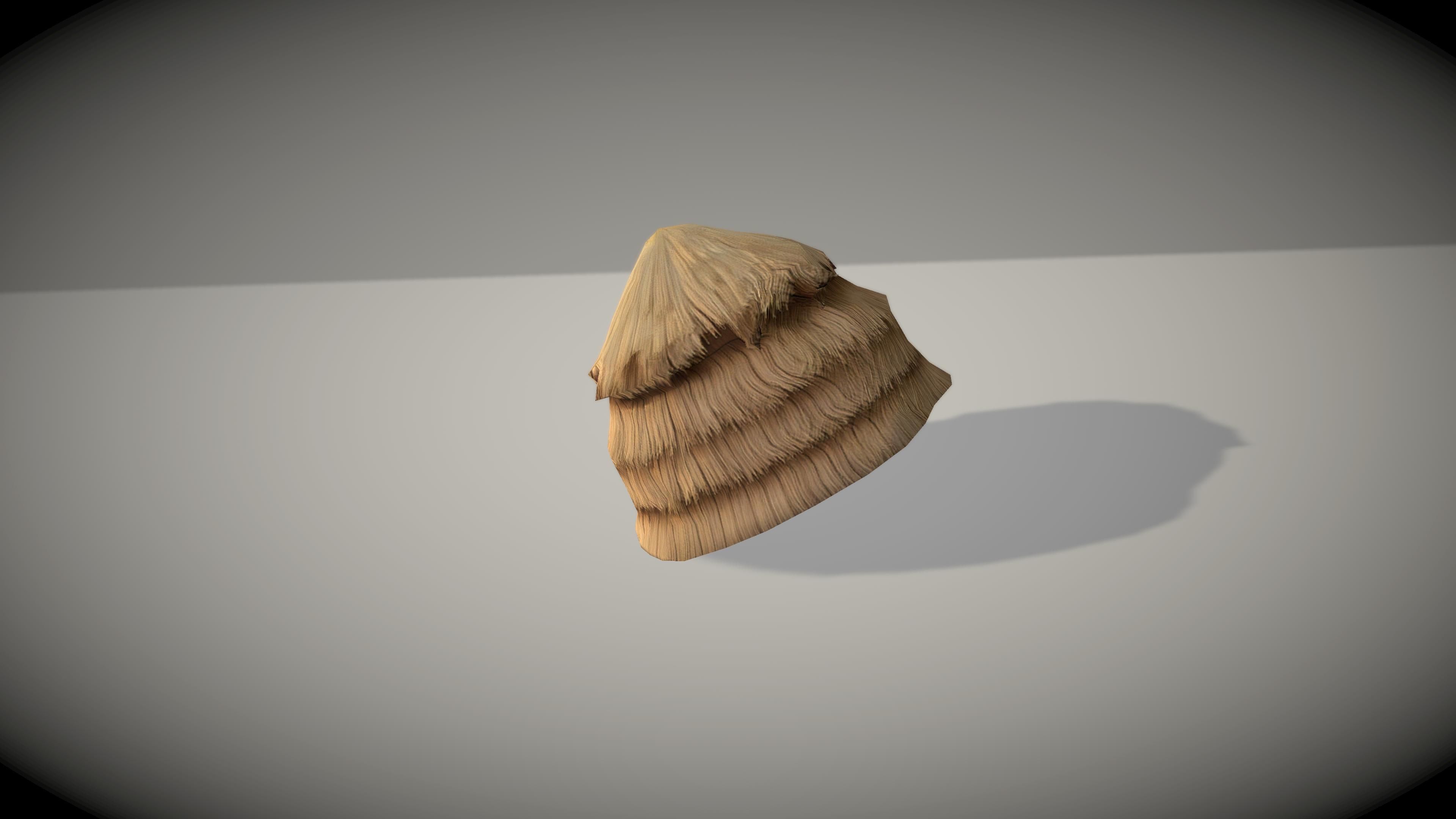 Cartoon Hay Pile Low-poly 3D model_3