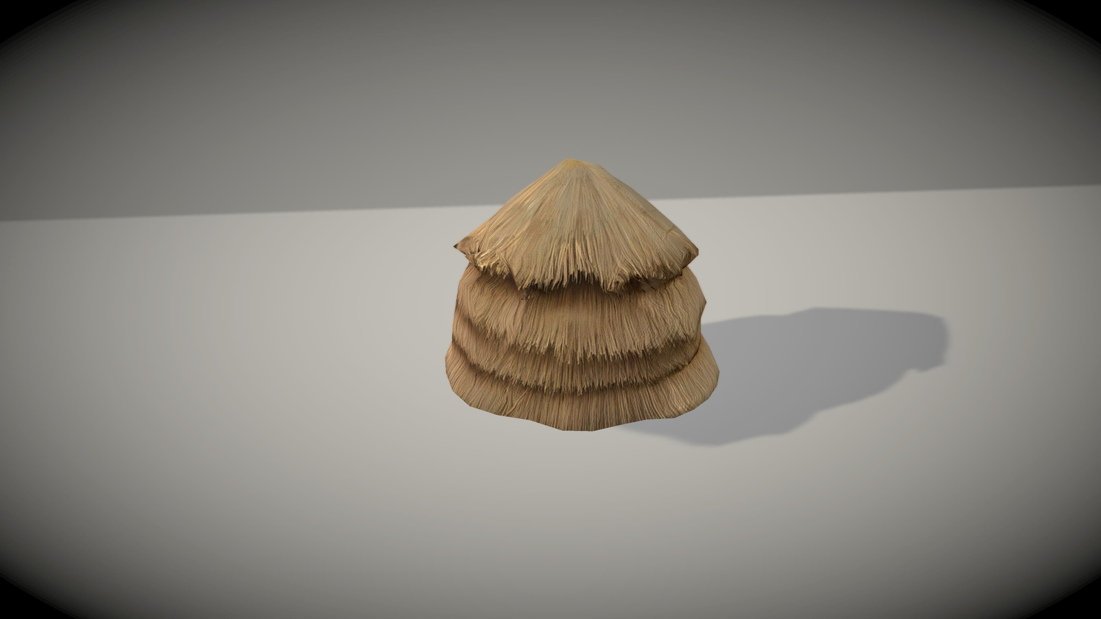 Cartoon Hay Pile Low-poly 3D model_1