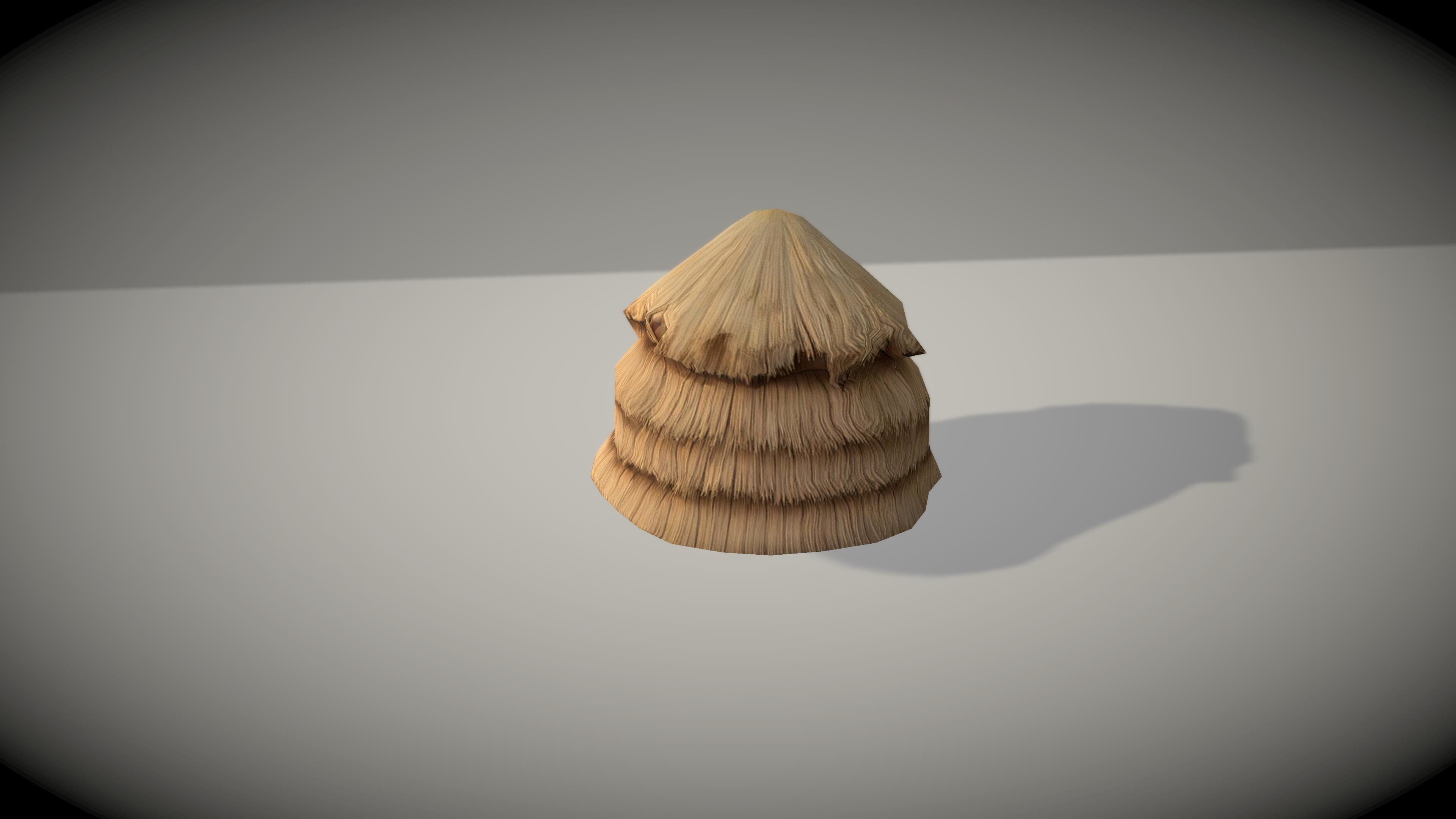 Cartoon Hay Pile Low-poly 3D model_2