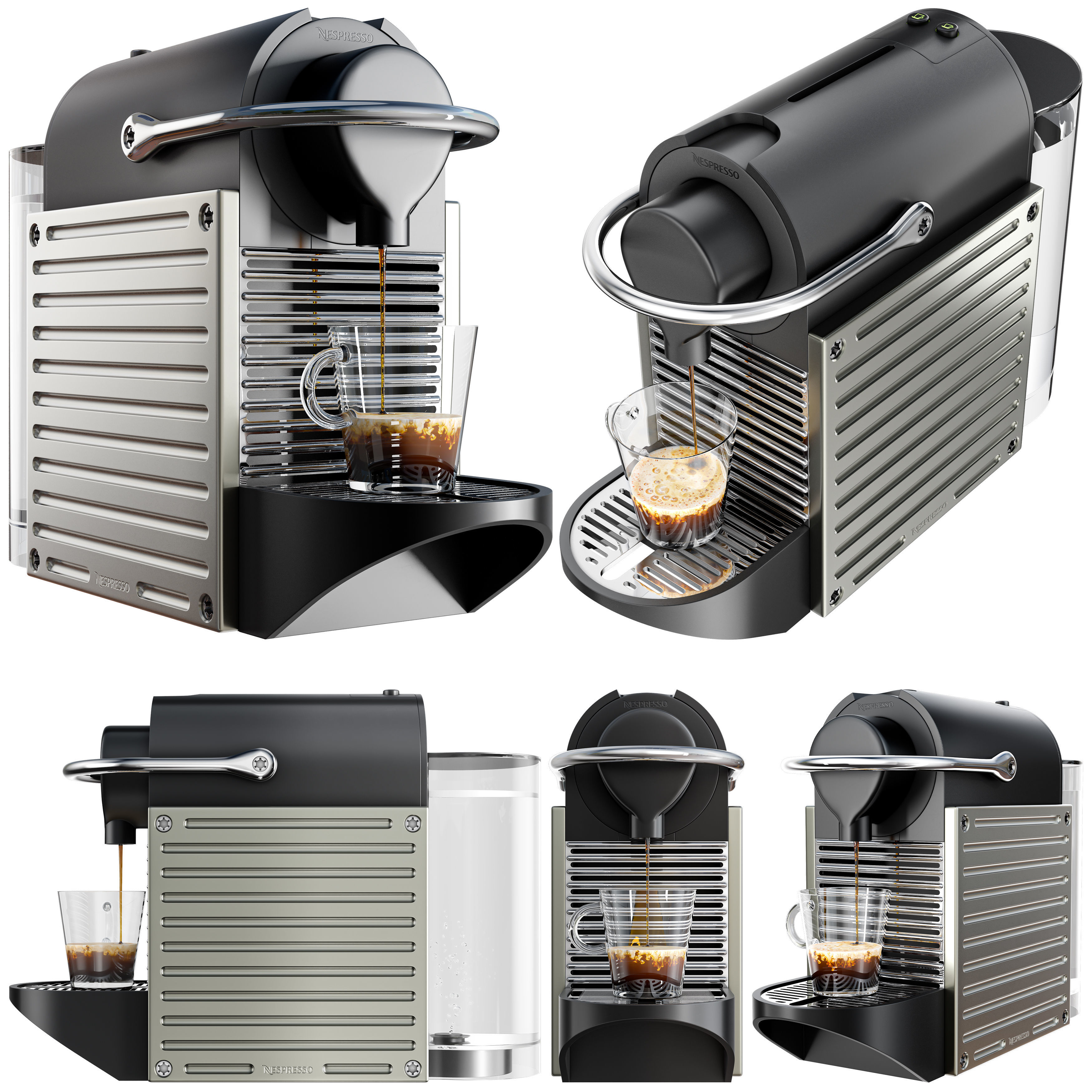 Nespresso machine Pixie Low-poly 3D model_2