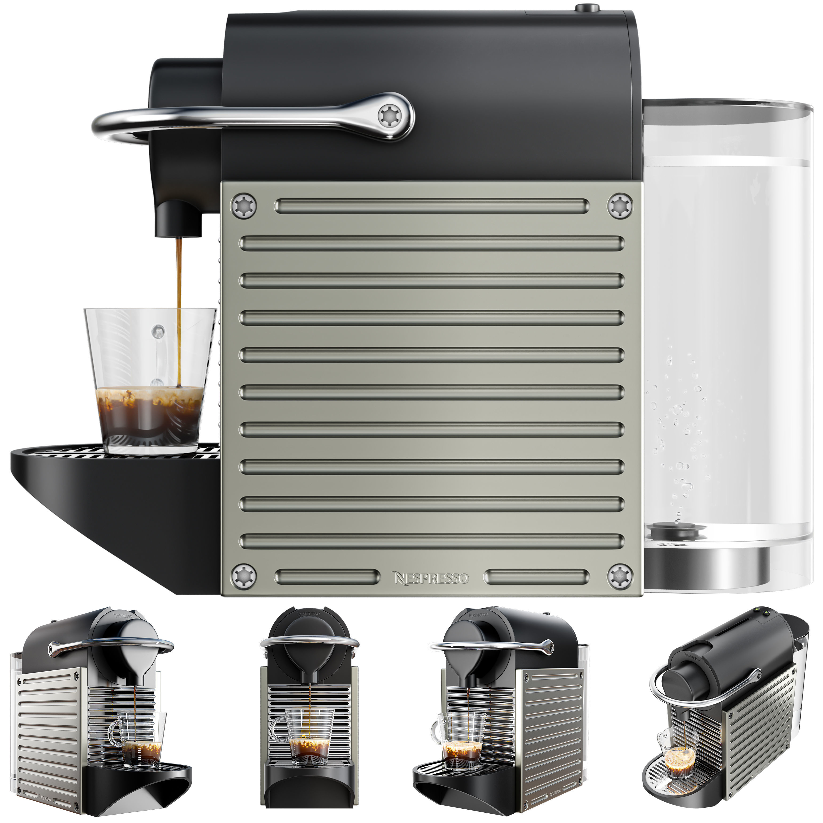 Nespresso machine Pixie Low-poly 3D model_3