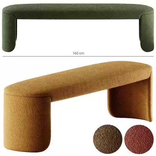 Petal Fabric bench by Bross