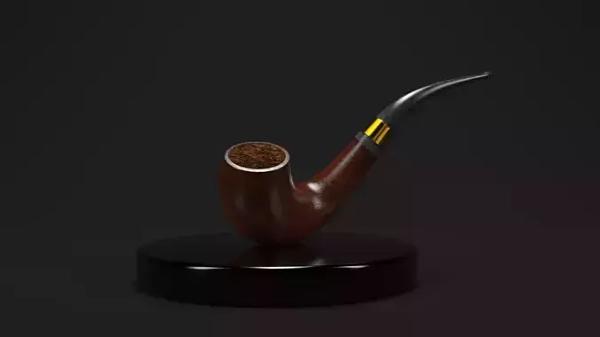 SMOKING PIPE Low-poly 3D model