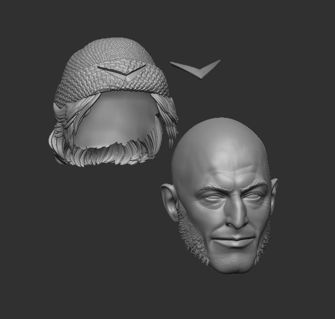 KTJL Captain Boomerang Headsculpt for Action Figures 3D print model_2