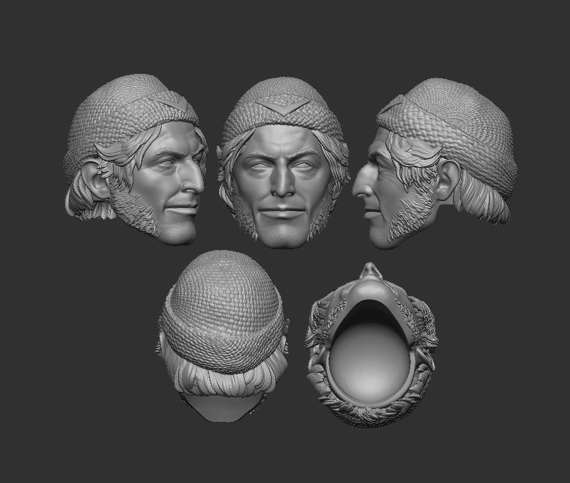 KTJL Captain Boomerang Headsculpt for Action Figures 3D print model_1