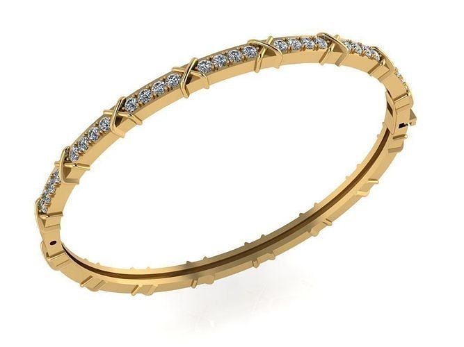 Diamond Bangle 3D print model