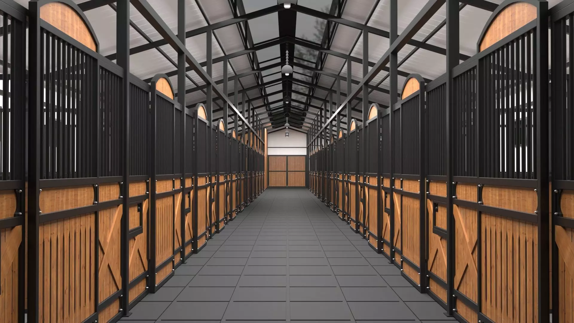 Horse Stable 3D model_0