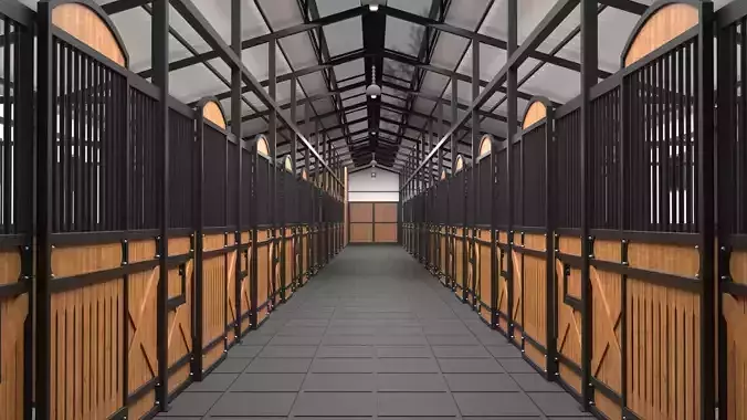 Horse Stable 3D model
