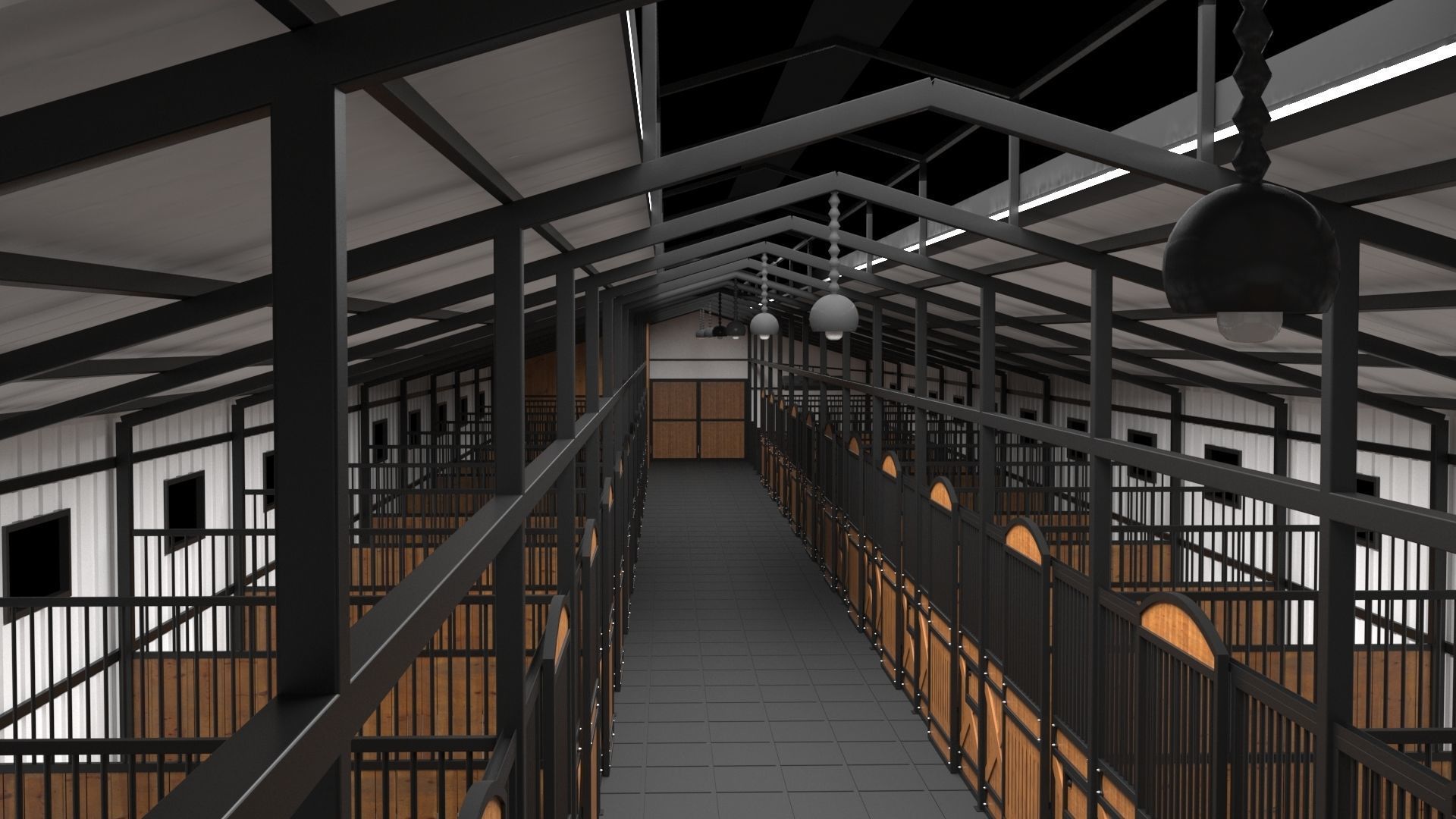 Horse Stable 3D model_3