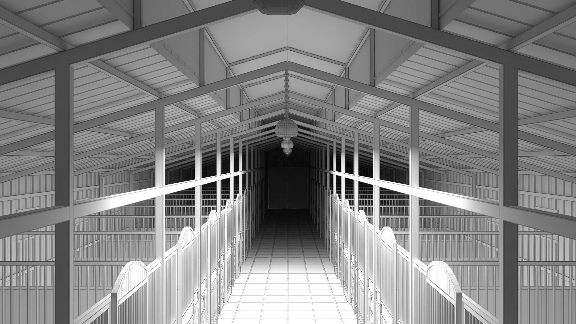 Horse Stable 3D model_10