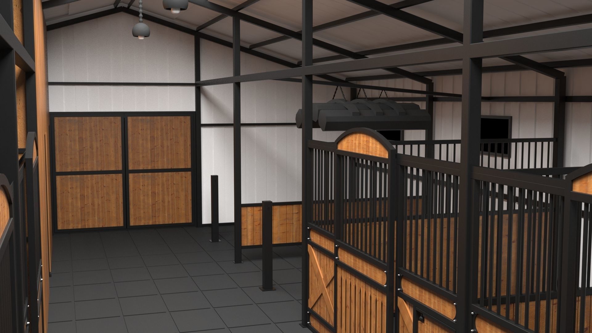 Horse Stable 3D model_4
