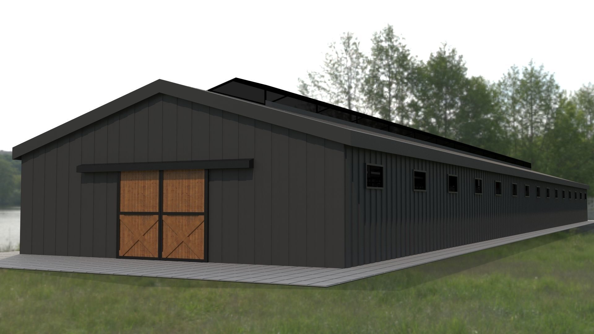 Horse Stable 3D model_1