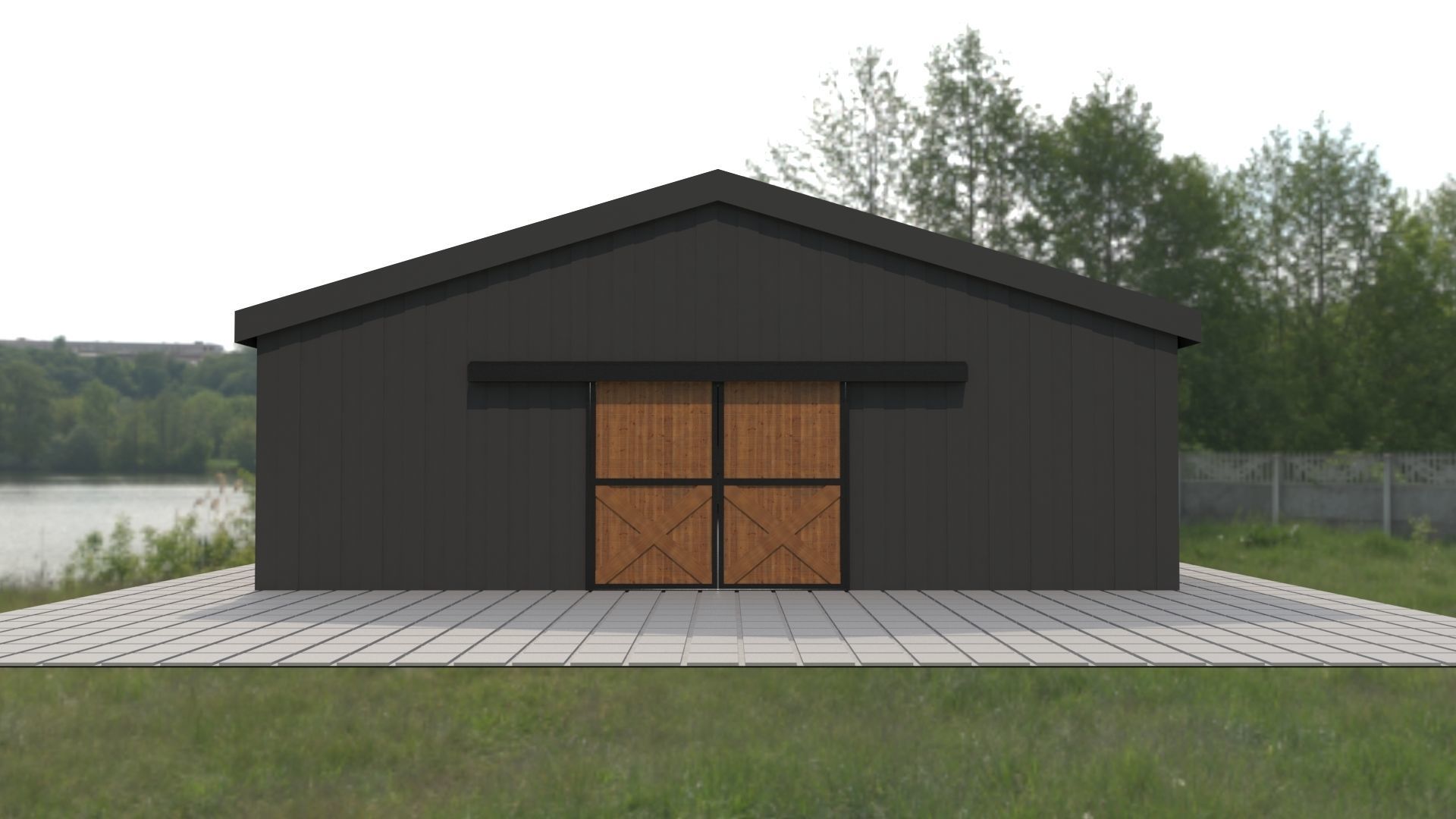 Horse Stable 3D model_2
