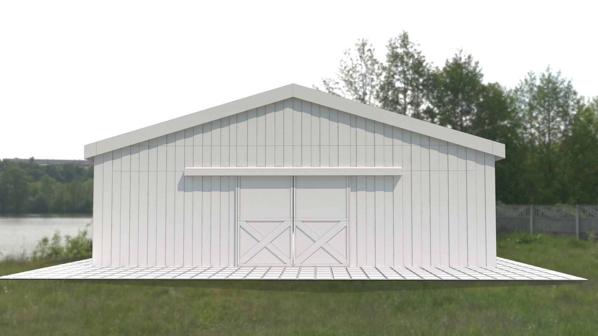 Horse Stable 3D model_8