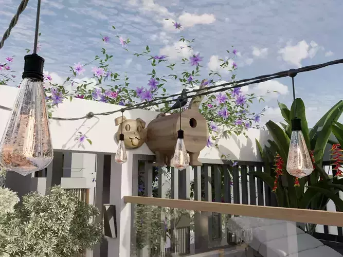 Bird Cage for 3D printing outdoor animal house 3D print model