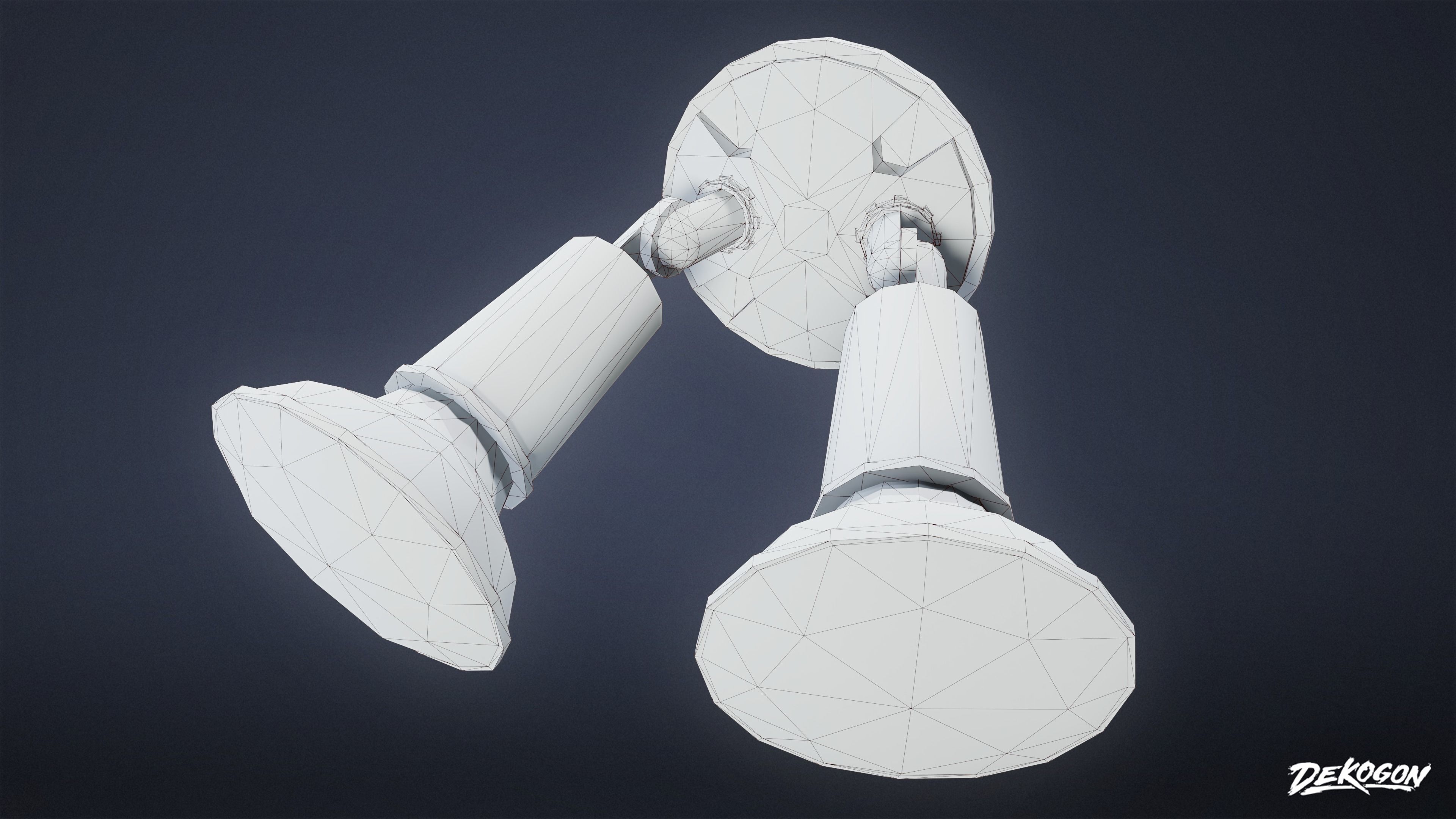 LIGHTING - Light Industrial Set 13 - LOW POLY AND NANITE Low-poly 3D model_11