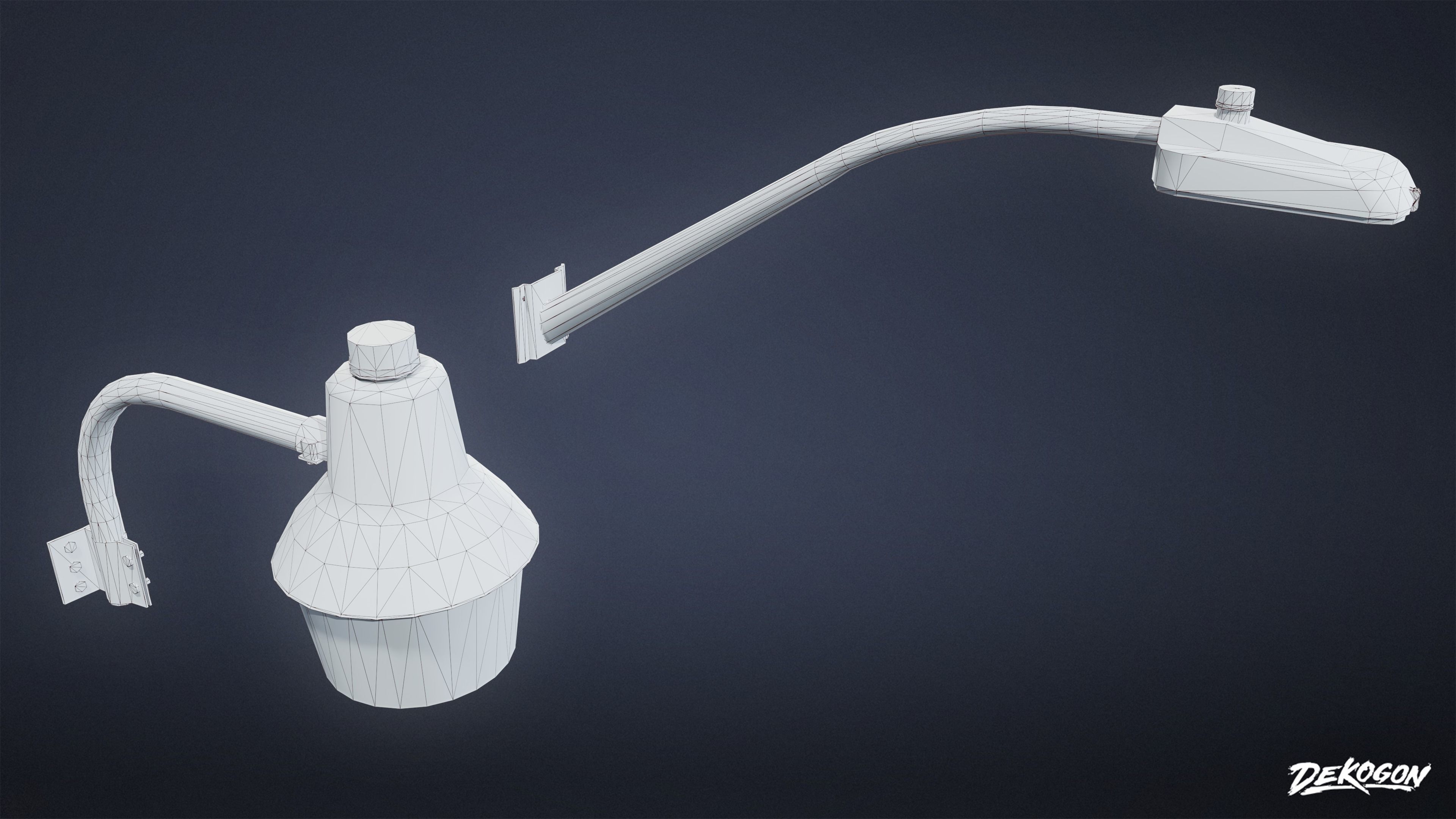 LIGHTING - Light Industrial Set 13 - LOW POLY AND NANITE Low-poly 3D model_15