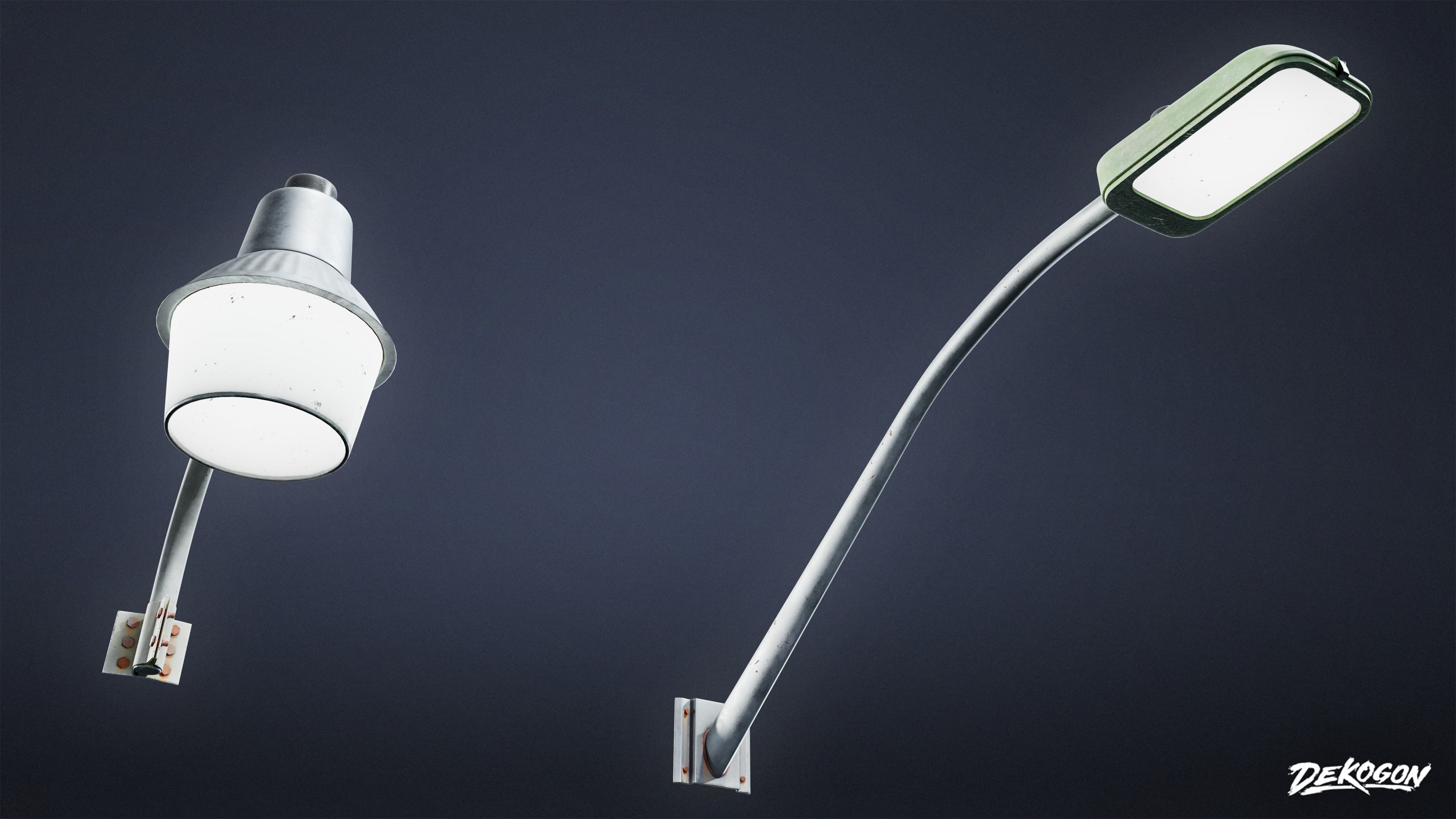 LIGHTING - Light Industrial Set 13 - LOW POLY AND NANITE Low-poly 3D model_7