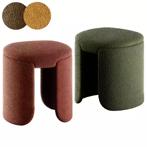 Bross Petal Fabric Stool