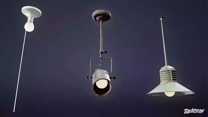 LIGHTING - Light Industrial Set 14 - LOW POLY AND NANITE