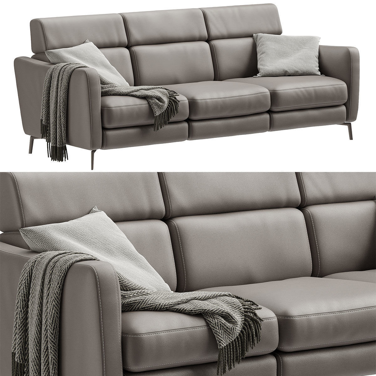 Natuzzi Greg C200 Sofa 3D model_16