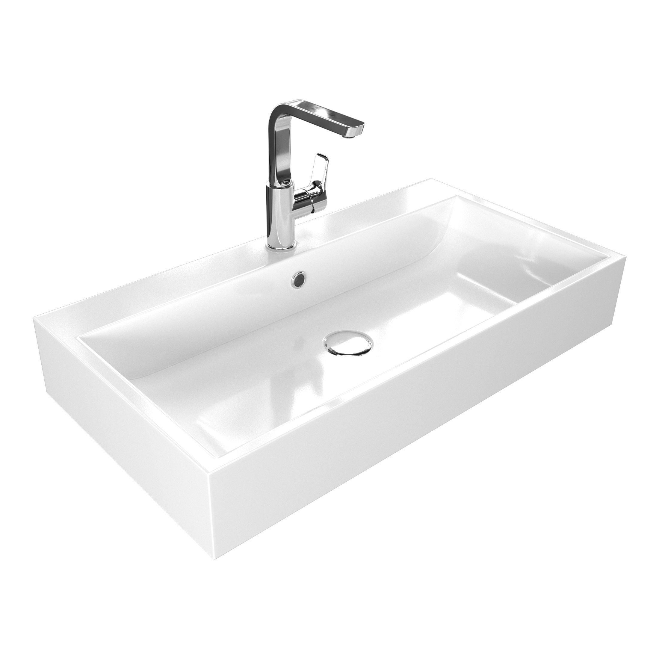 Varna Washbasin Sink with Tap Cristina Rubinetterie  3D model_1