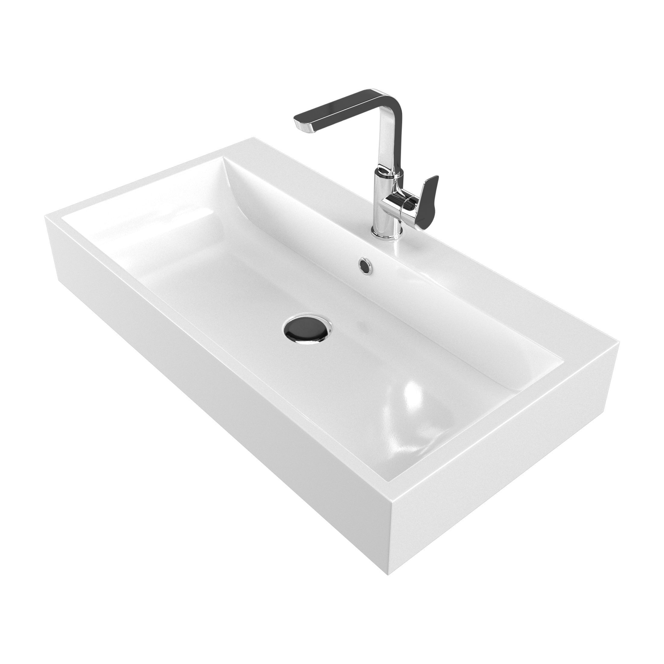 Varna Washbasin Sink with Tap Cristina Rubinetterie  3D model_5