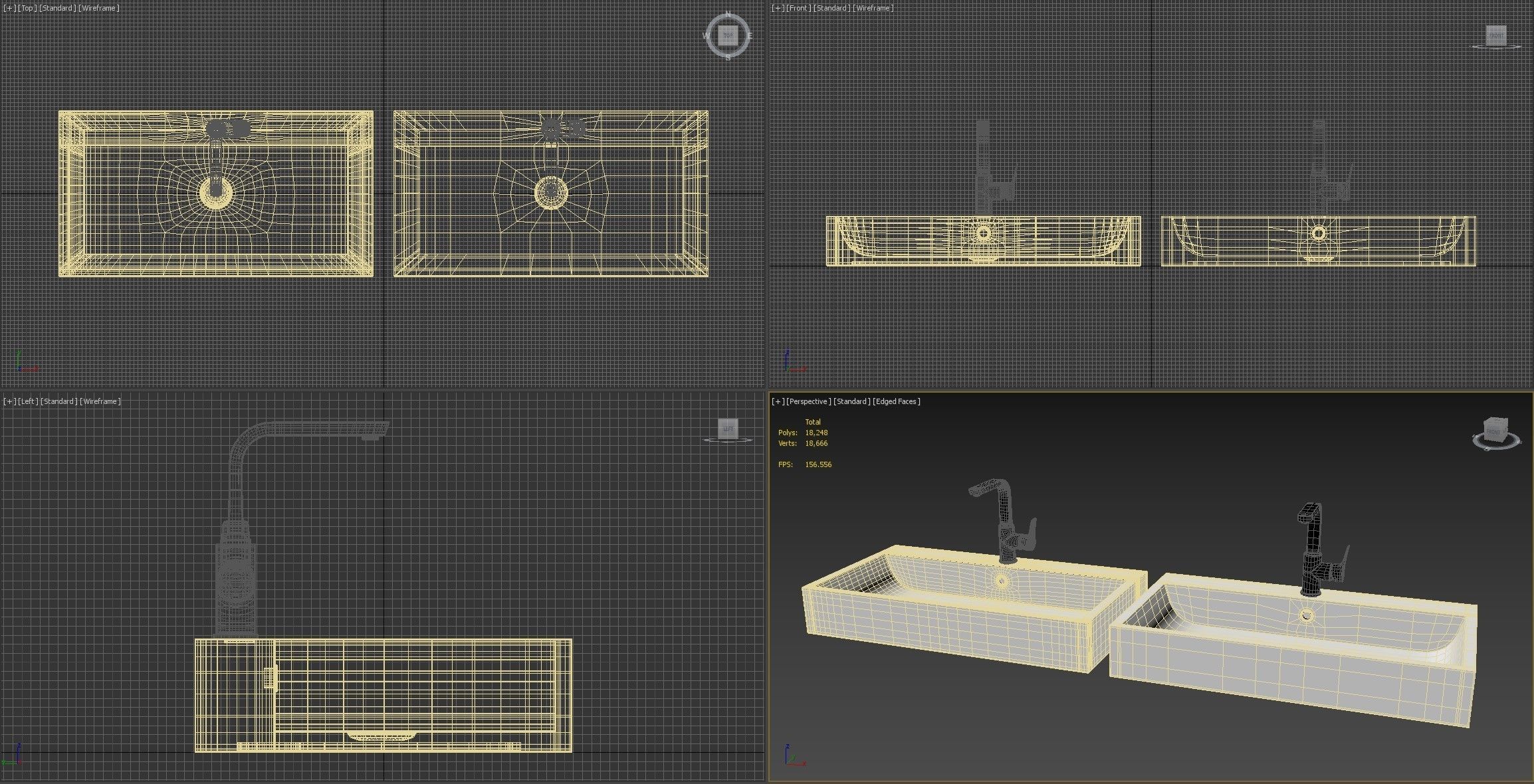 Varna Washbasin Sink with Tap Cristina Rubinetterie  3D model_8