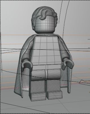 Lego Superman Rigged and Still 3D model_7