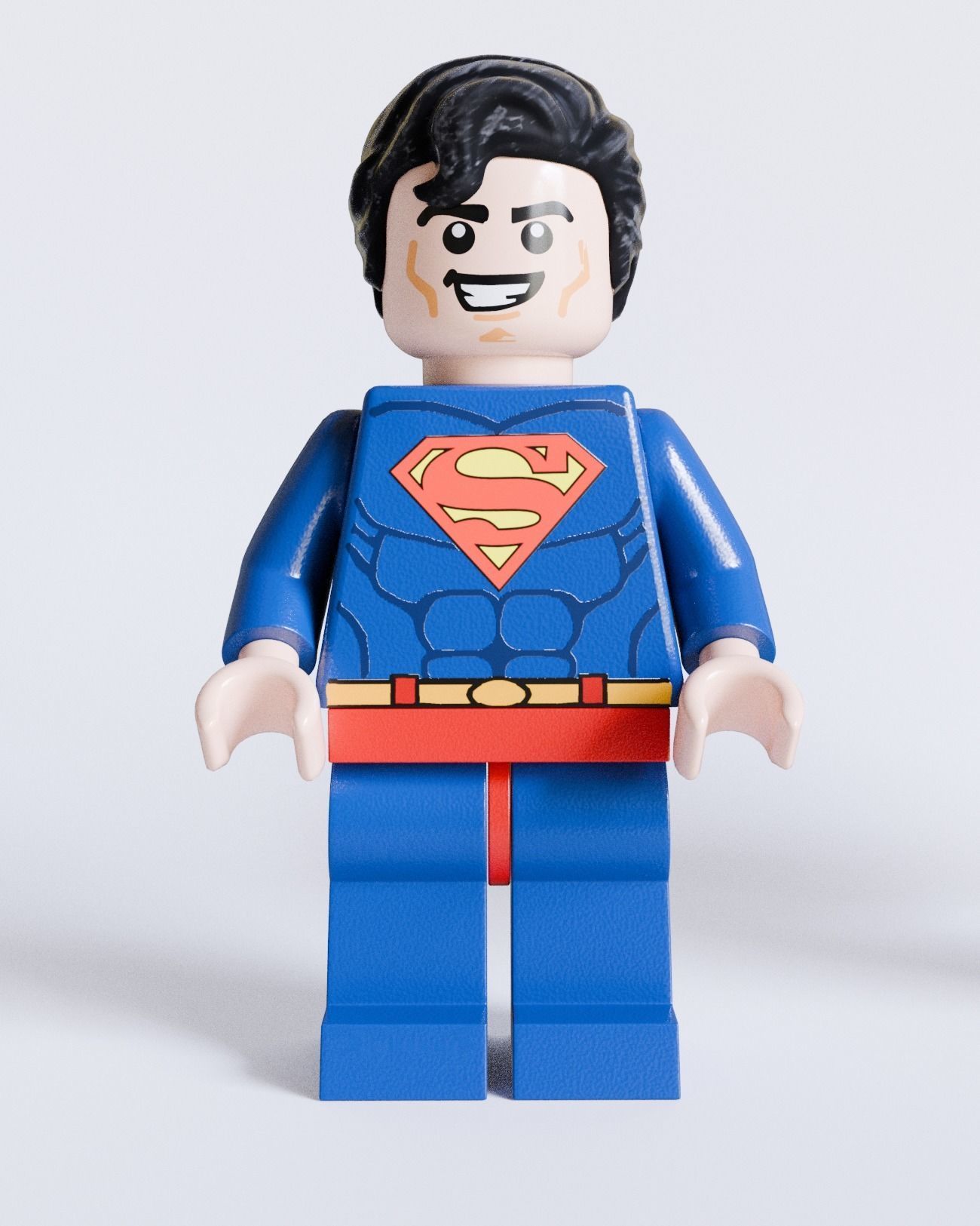 Lego Superman Rigged and Still 3D model_3