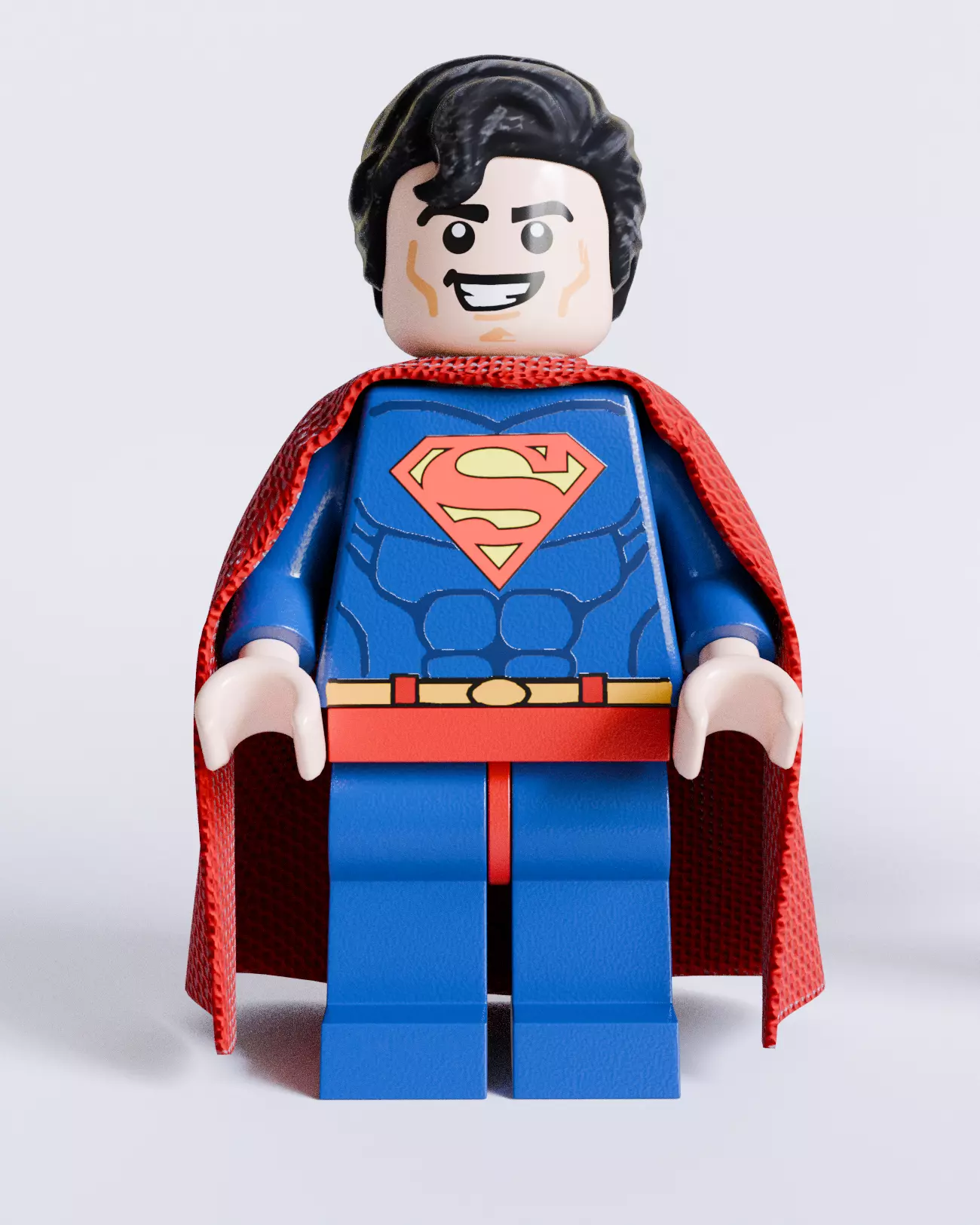Lego Superman Rigged and Still 3D model_0
