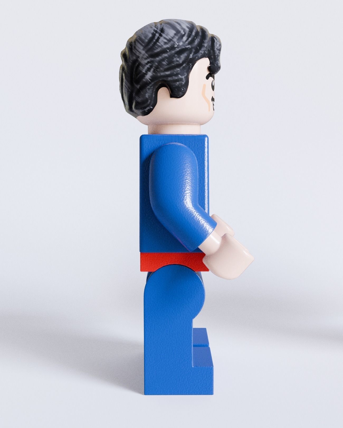Lego Superman Rigged and Still 3D model_5