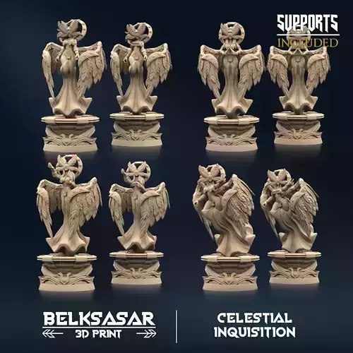 Inquisition Jury Set x4 Normal and Nude 3D print model