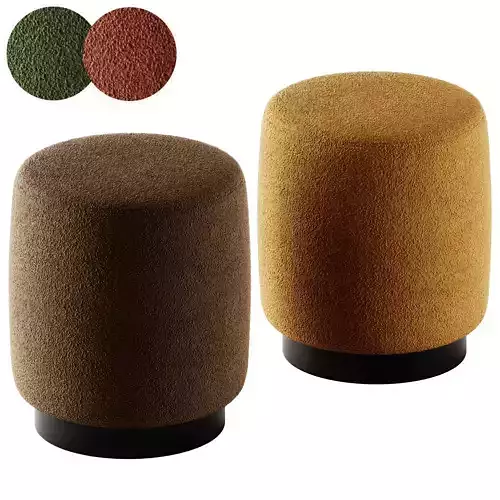 Saba Italia Beauty Round Fabric Pouf