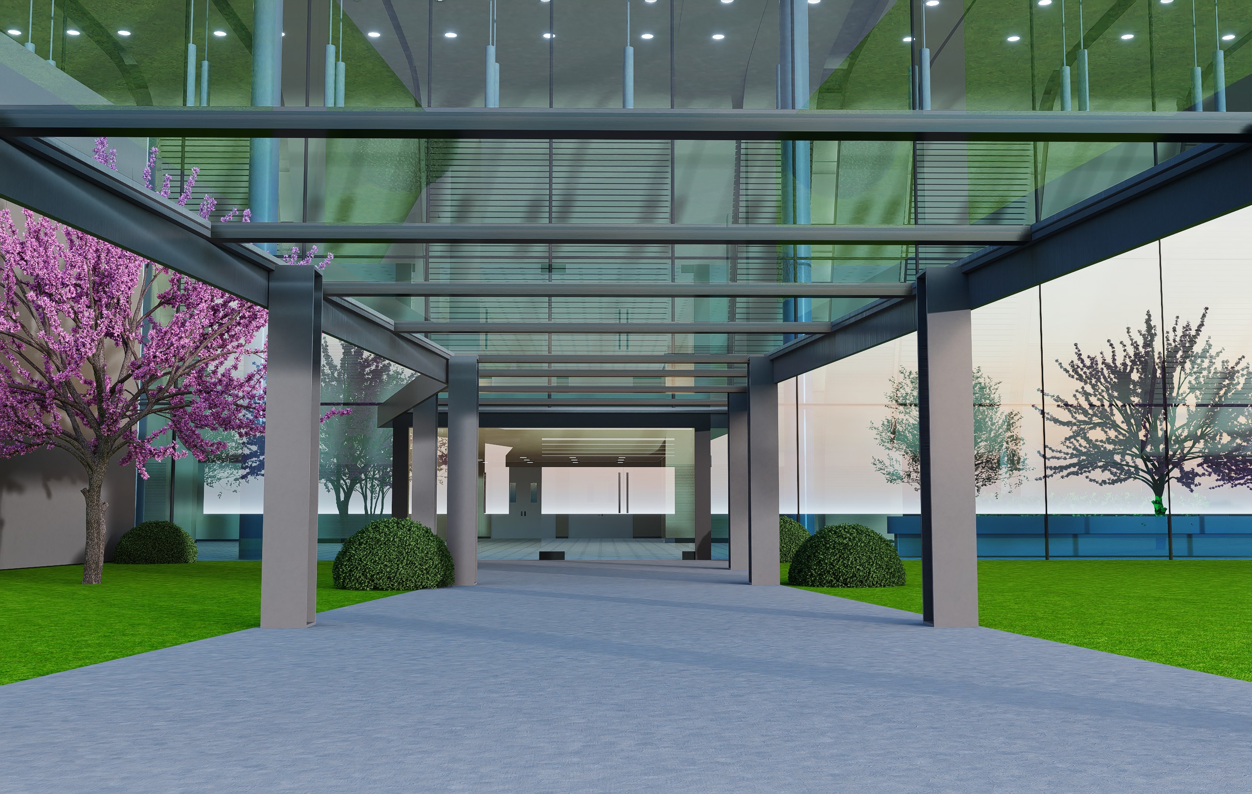 Convention Center Building 3D model_1