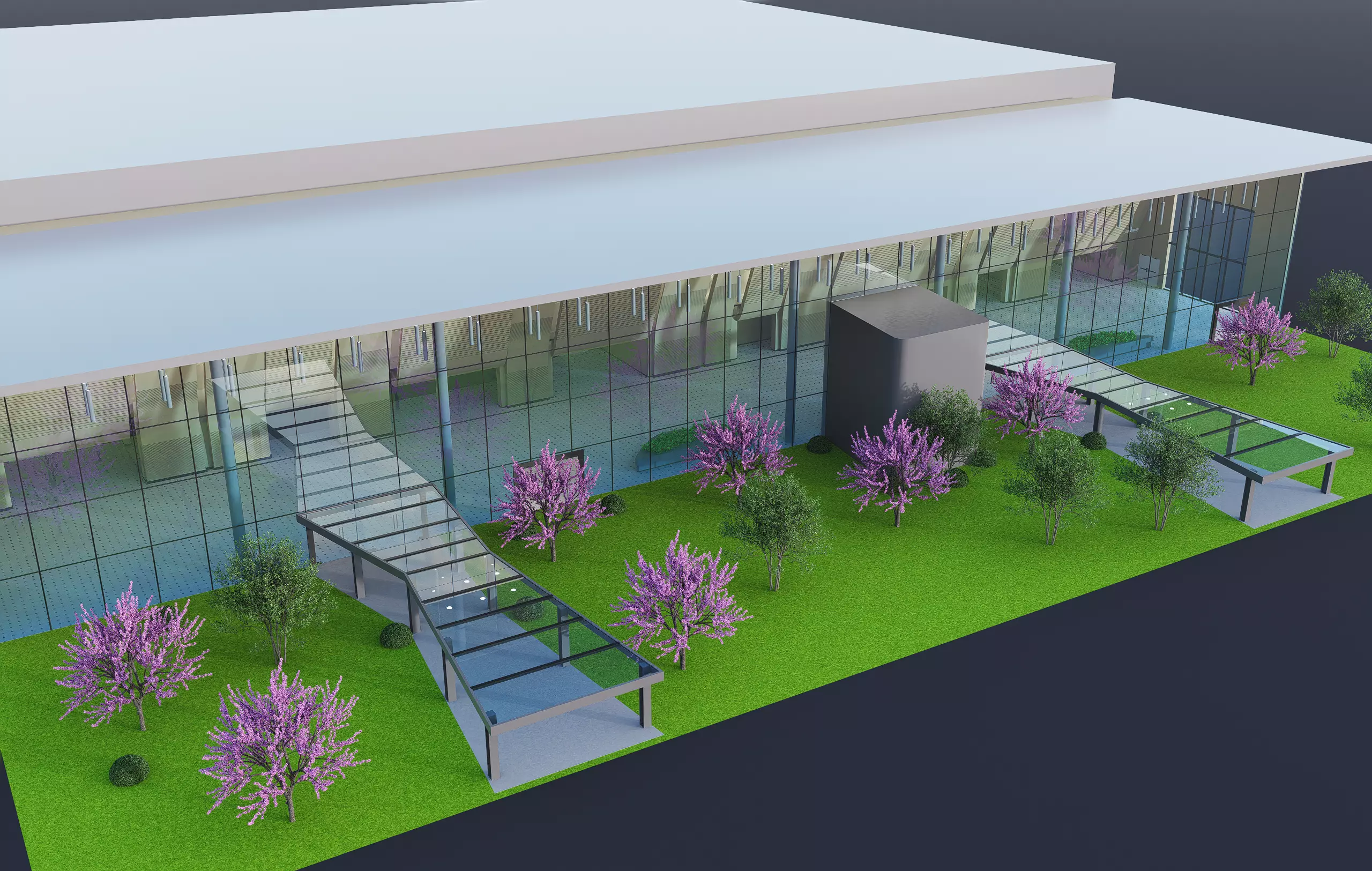Convention Center Building 3D model_0