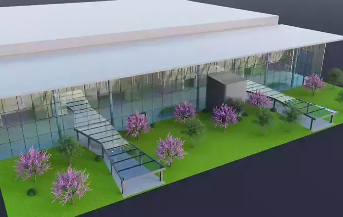 Convention Center Building 3D model