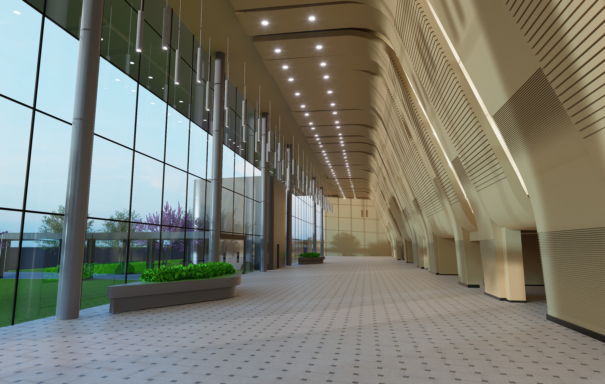 Convention Center Building 3D model_6