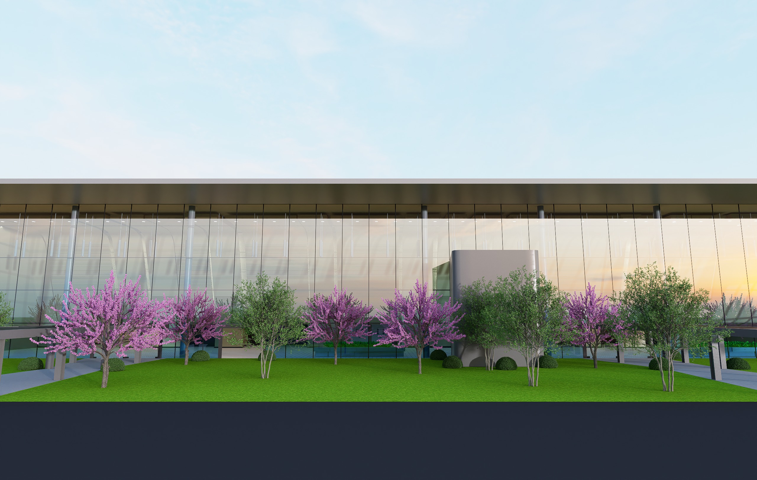 Convention Center Building 3D model_2