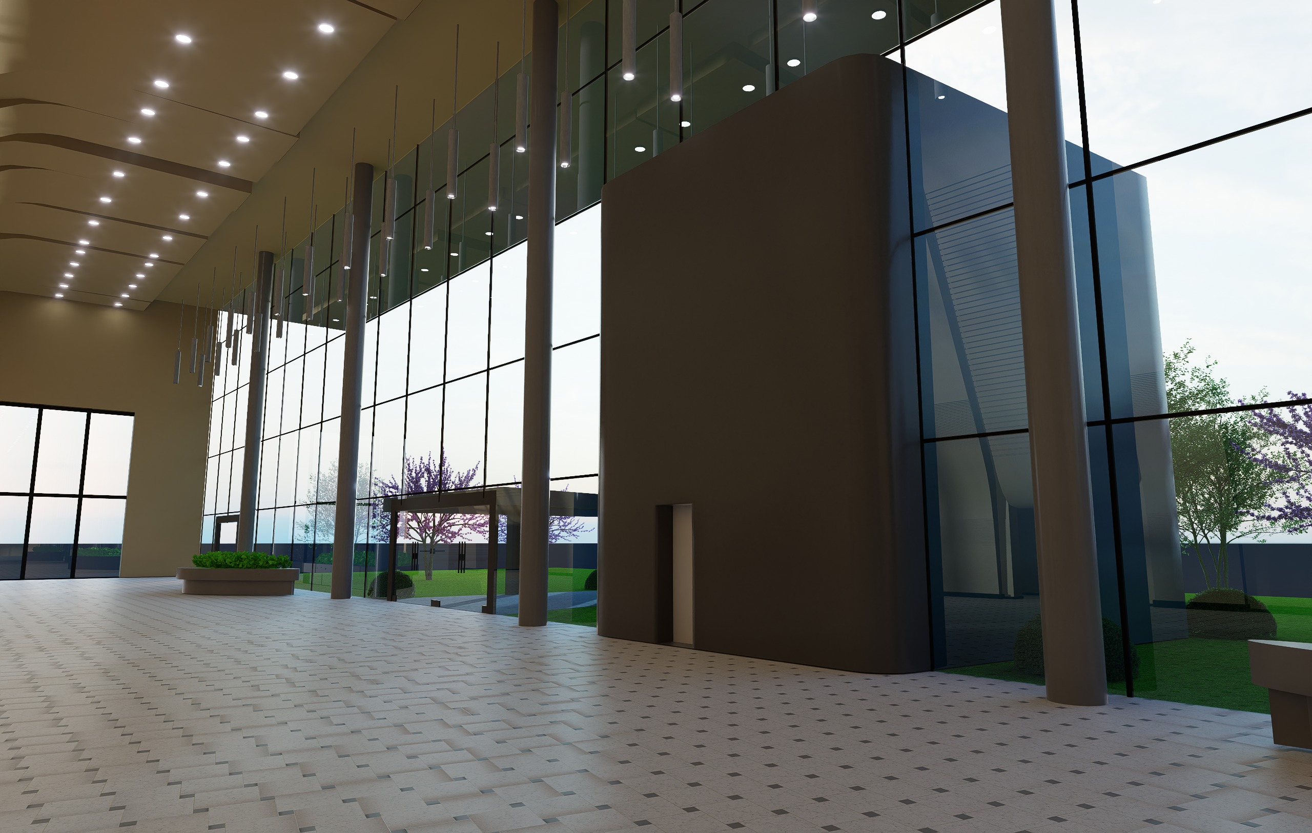 Convention Center Building 3D model_5