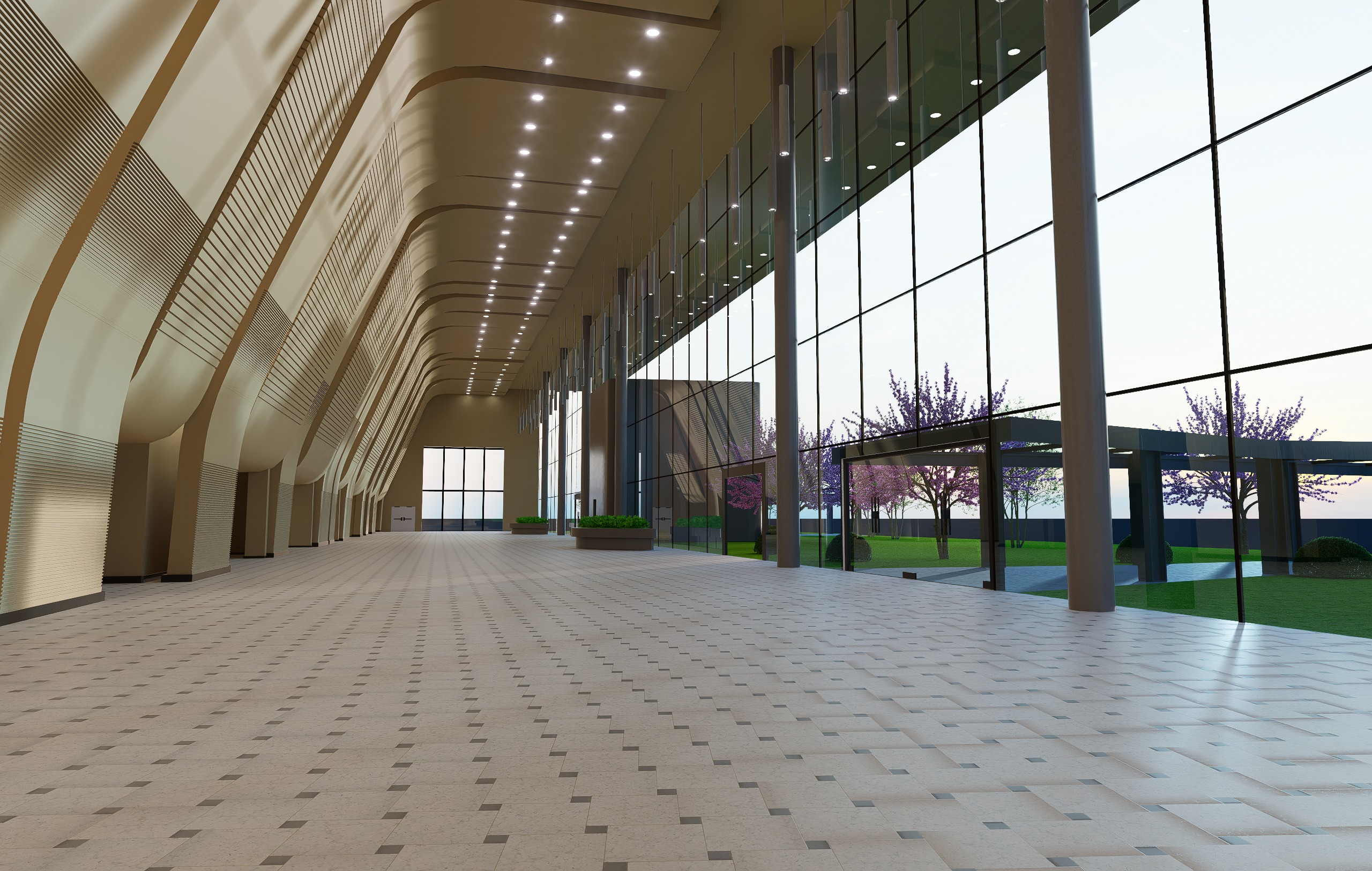 Convention Center Building 3D model_3